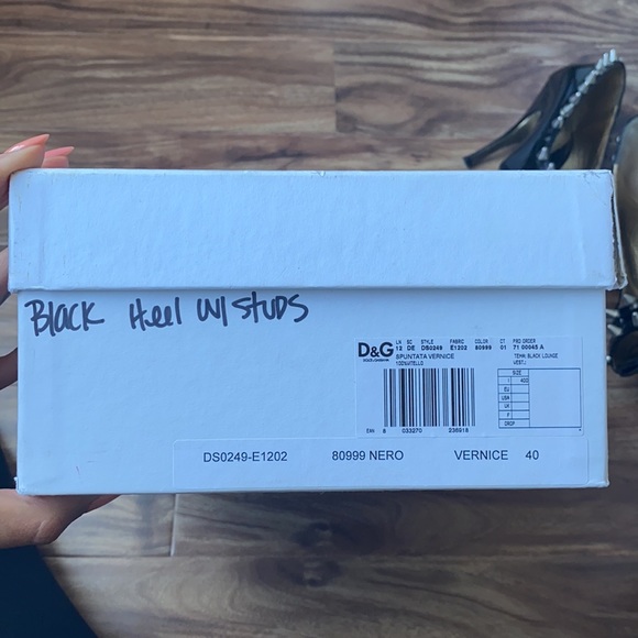 Y2K D&G Dolce & Gabbana Patent Leather Spiked Heels 40 - Picture 11 of 13